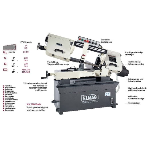 Elmag Metall Bandsägemaschine HY 230 VARIO
