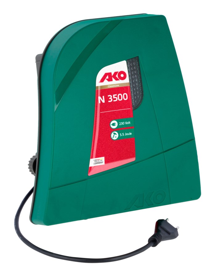 AKO Power N 3500 Weidezaungerät | 230 Volt Profi-Netzgerät | 5,5 Joule | Für Pferde, Rinder & Wildabwehr