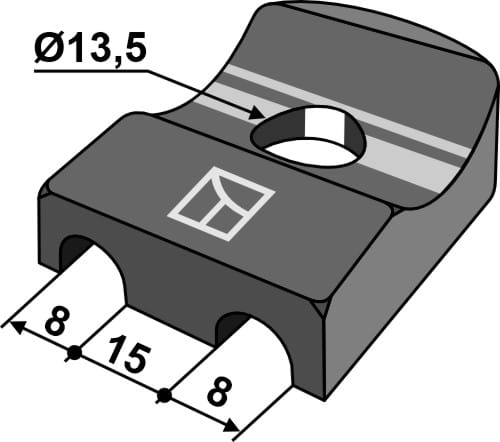 10.ST-HH-46 Zinkenhalter - passend zu Kuhn 57502100
