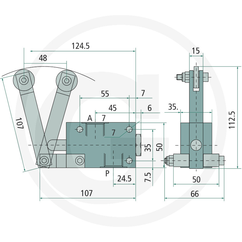 Oleodinamica Marchesini 2/2-way valve NC-V-FCC-1/2"BSP
