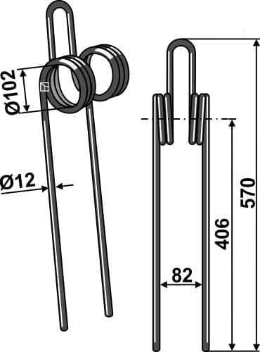 BL1000STD.1 Striegelzinken 570mm - Standard