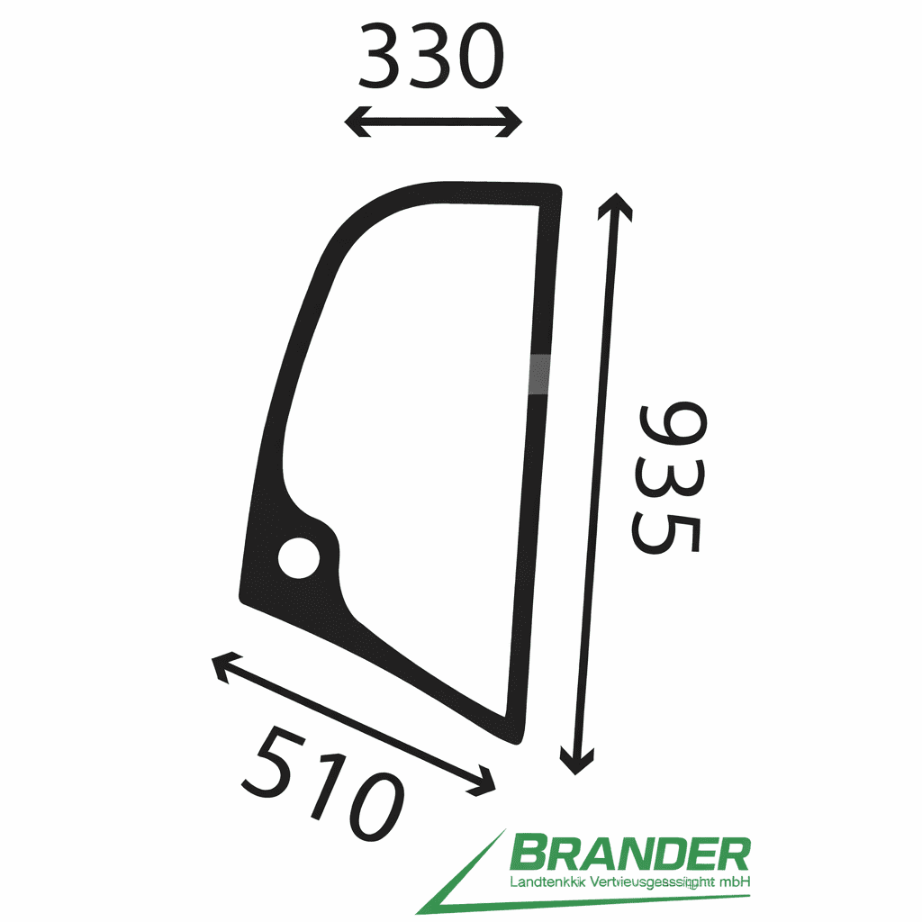 Rear right side window - suitable for Kramer