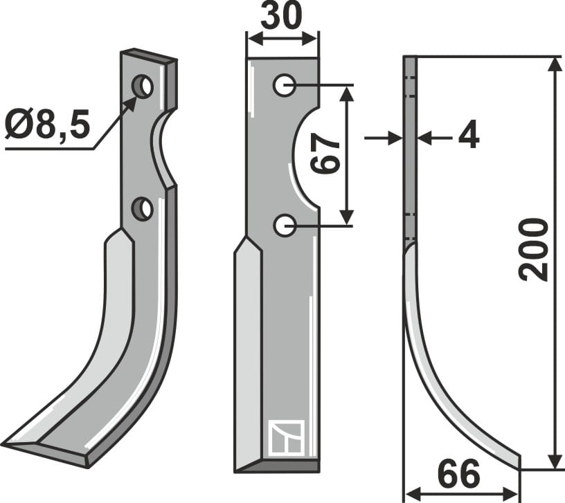BL4774 Fräsmesser R - passend zu Benassi BL30-644011 / Grillo 39011
