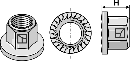 51-12RMU-K-S Bundmutter M12x1,75 - passend zu Köckerling 901215