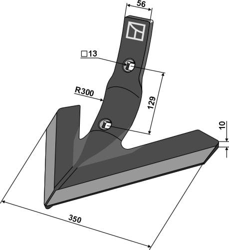 Gänsefußschar 350mm - passend zu Lemken Karat