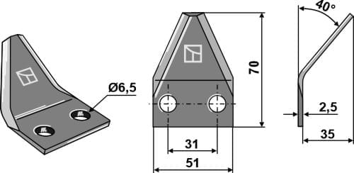 BL29718 Futtermischwagenmesser - passend zu Sgariboldi