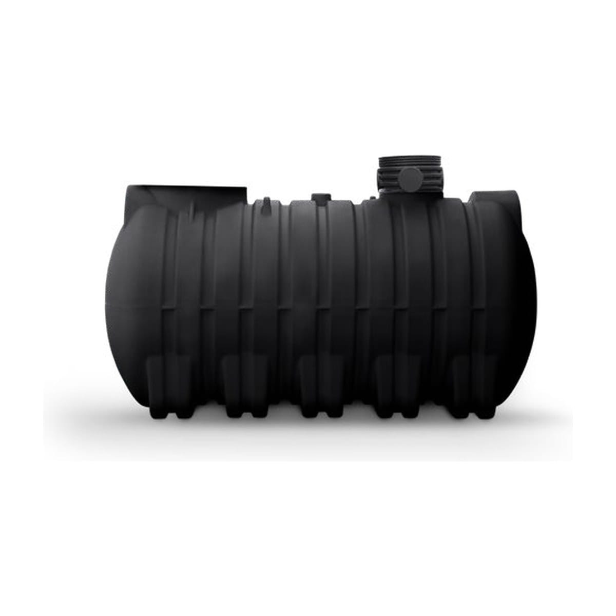 Tank, Schwarz, Rippenstruktur, Montageanschluss, Deckel
