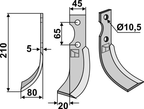 BL6214 Fräsmesser L - passend zu Roteco