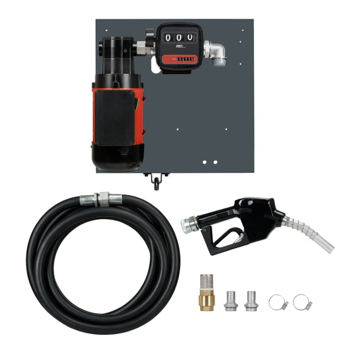 Pressol Industrie Flügelzellenpumpen Set 100 l/min 230V mit 6 m Schlauch & Automatik-Zapfventil für Diesel und Heizöl