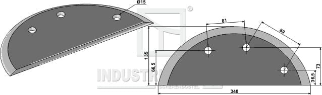BL29687 Futtermischwagenmesser