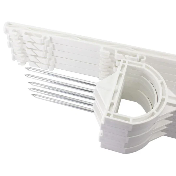 Piquet Mustang en plastique blanc - 155cm