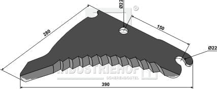 BL29823 Rundballenmesser 5mm - passend zu Vicon	VF16651648
