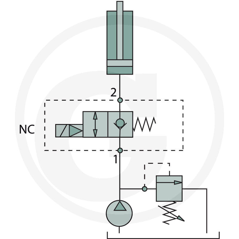 elektrisches Diagramm, Ventil, Solenoid, Schalter, Feder