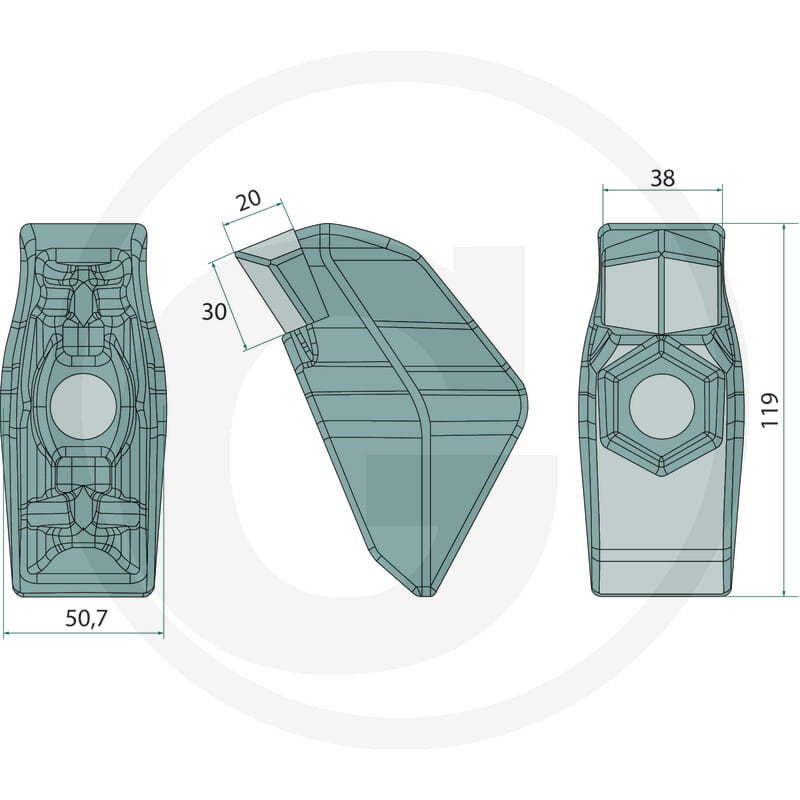 Carbide Werkzeug Hammer Hartmetall - passend zu Prinoth FM600