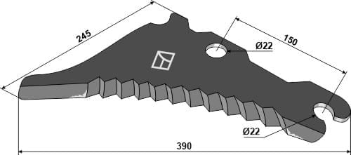 BL29796 Rundballenmesser 5mm - passend zu John Deere CC45488