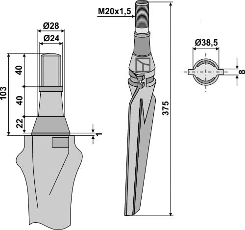 BL5972 Kreiseleggenzinken L - passend zu Krone 4916720 / Lely 1163222410