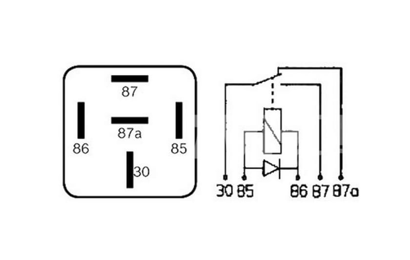 12V, 30/40A working relay - suitable for Volvo CE
