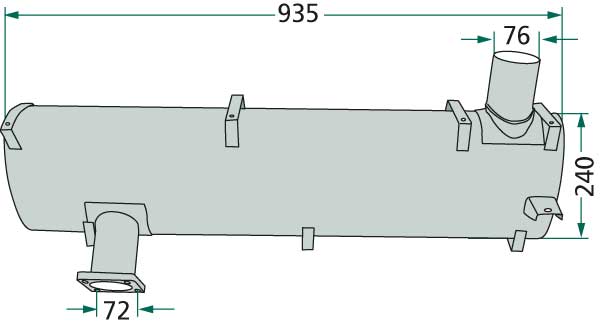 Schalldämpfer - passend zu Renault R - 7700013313