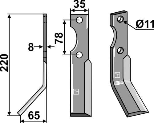 BL27808 Rotorzinken, linke Ausführung
