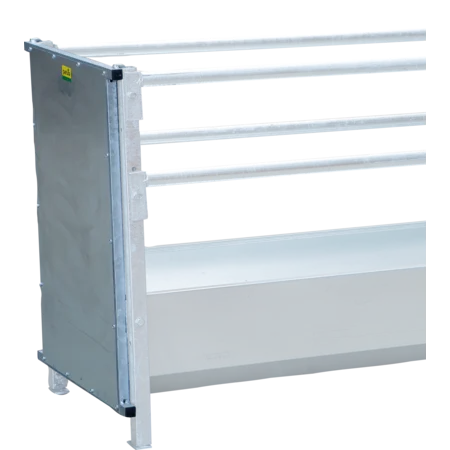 Patura end piece, for sheep hay feeder - for hanging
