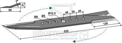 BL27892 Mähermesser 520mm - passend zu Avant Tecno Oy