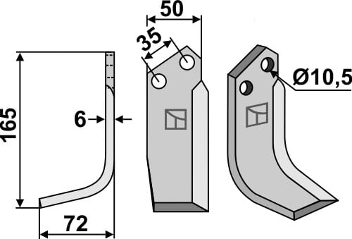 BL5673 Fräsmesser L - passend zu Nibbi Decimo / Valpadana 102281