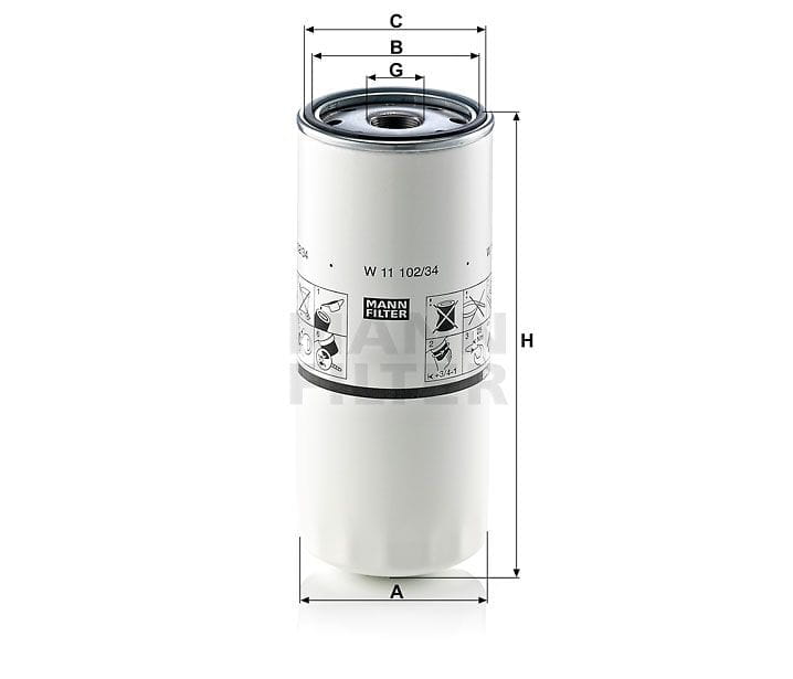E023443 Ölfilter P554004 / W11102/34