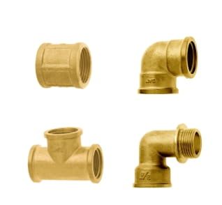 Schlauchanschluss, Rohrverbindung, Bogenverbinder, T-Verteiler, Kupferfittings