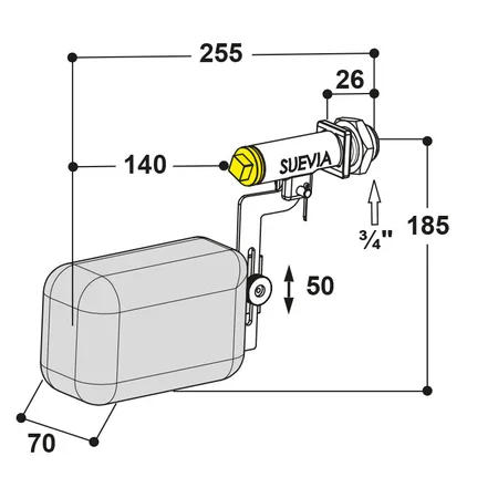Patura Schwimmerventil, Modell 675