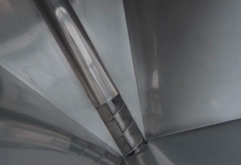 Stainless steel screw feeder 400 L – Precision dosing system for bulk materials (0.75 kW, 230 V)