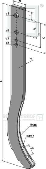 BL28993 Schwergrubberstiel - 880 mm