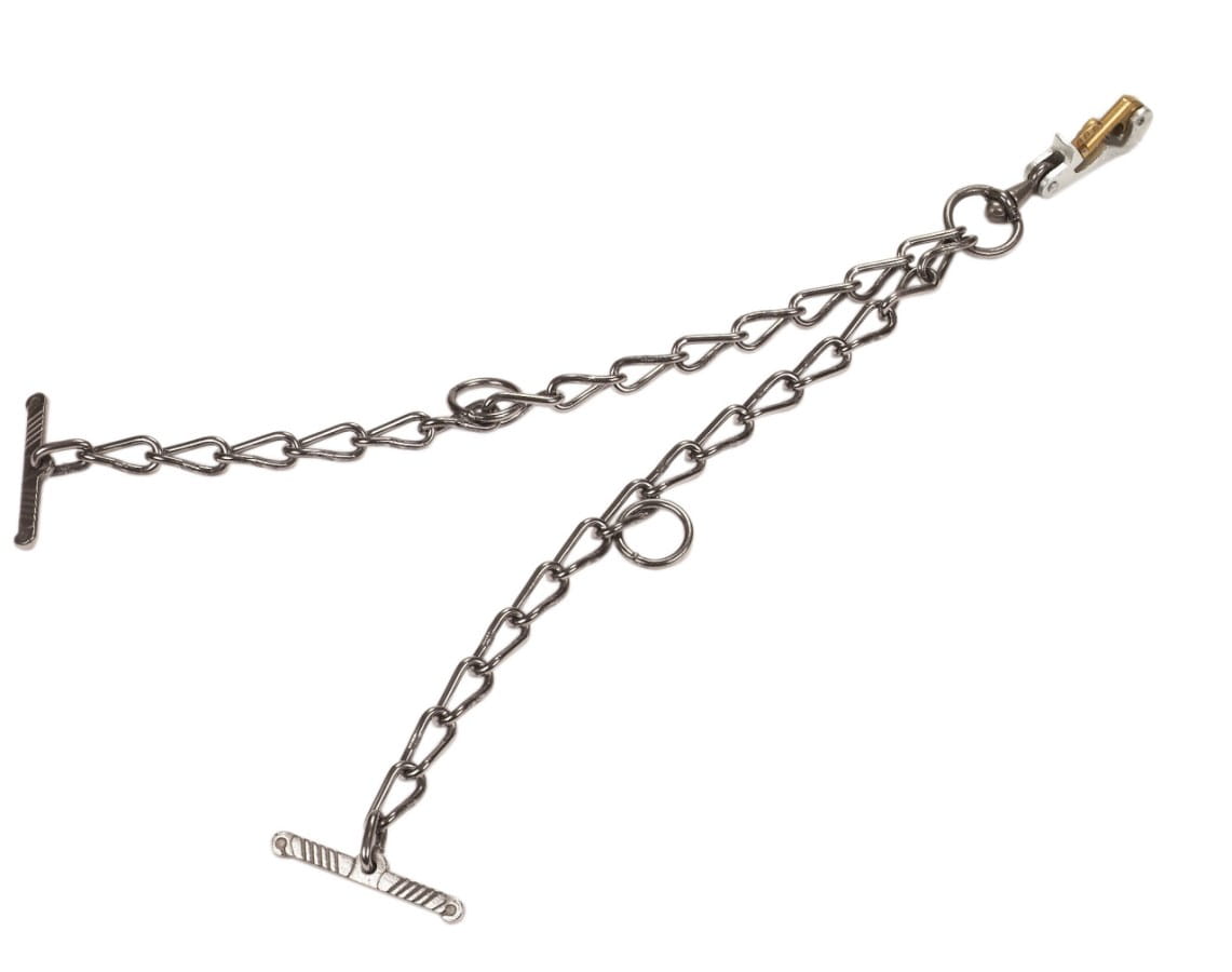 Kerbl Kettenteil doppelt mit Sicherheitsverschluss klein und Knebel - 82cm x 6mm