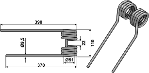 ET34565000 Federzinken passend zu KUHN GF 5001 - 10601
