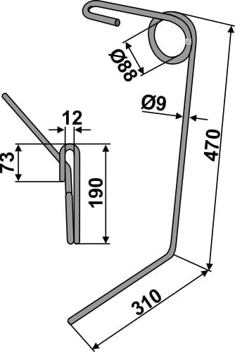 BL29172 Striegelzinken R - passend zu Nordsten