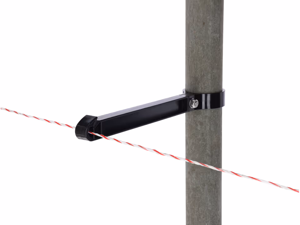 10x Abstandisolator für Litze&Seil Rundpfahl 48mm Durchmesser