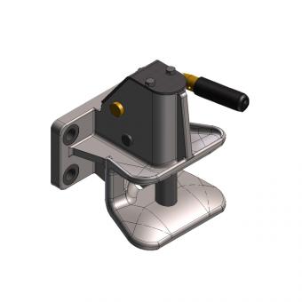 Walterscheid® automatic drawbar coupling with flange, hole pattern W x H 120 x 55 mm, bolt diameter 25 mm - black