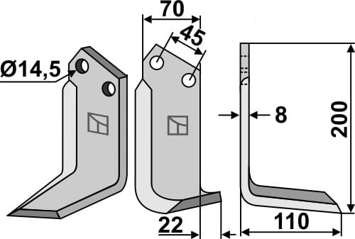 BL5478 Fräsmesser R - passend zu Maletti 0100079