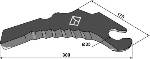 BL29833 Rundballenmesser - passend zu Krone 002827320 / 002827321 / 002827325
