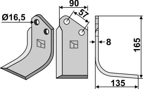 BL5407 Fräsmesser R - passend für Kuhn 523248