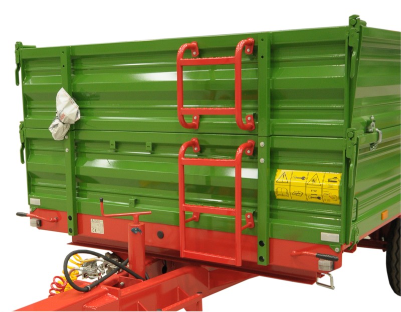 landwirtschaftswagen, Anhänger, Metallhecken, grün, rot