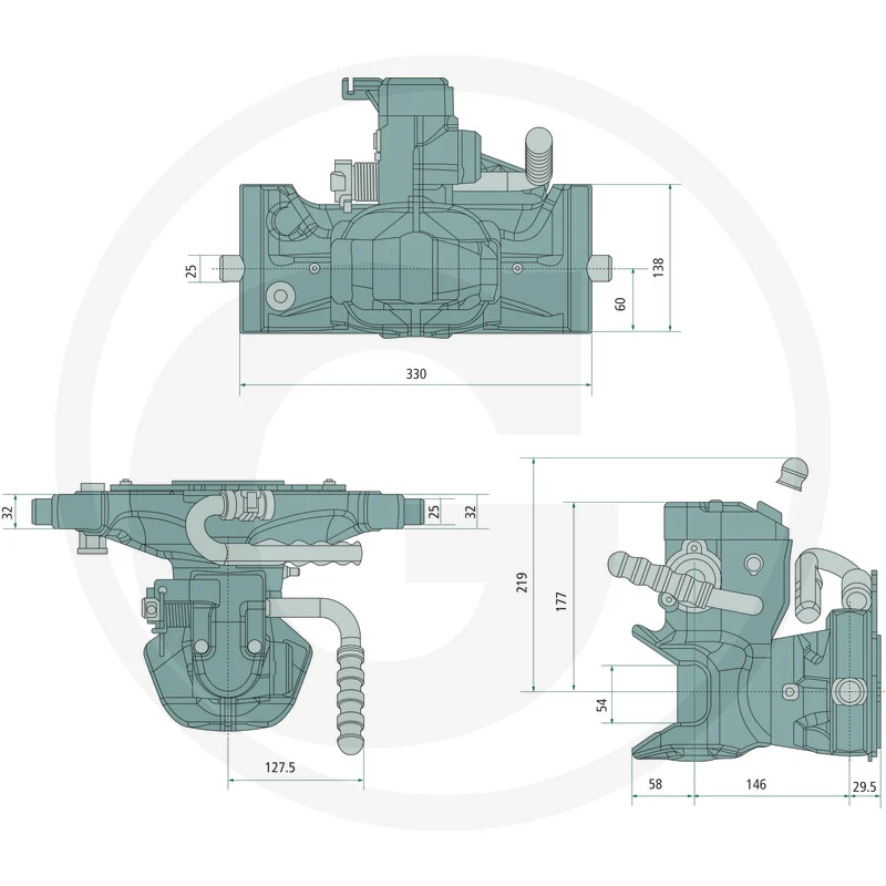 Rockinger Innenteil ohne Sensor, Kupplungsbolzen 38 mm - 330mm / 2000kg / schwarz