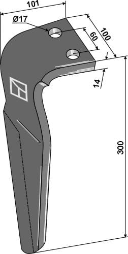 Kreiseleggenzinken 300mm, links - passend zu Alpego DG,DK, DKS, DK TOP, RG