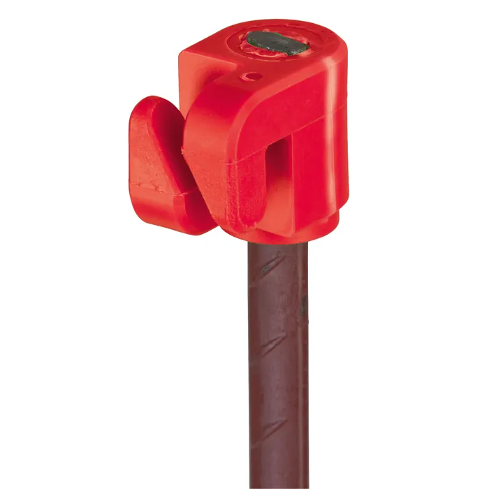 50x AKO Aufschlagisolator für Ovalpfahl rot  – Zusatzisolator aus Kunststoff zum Aufschlagen für Ovalstahlpfähle