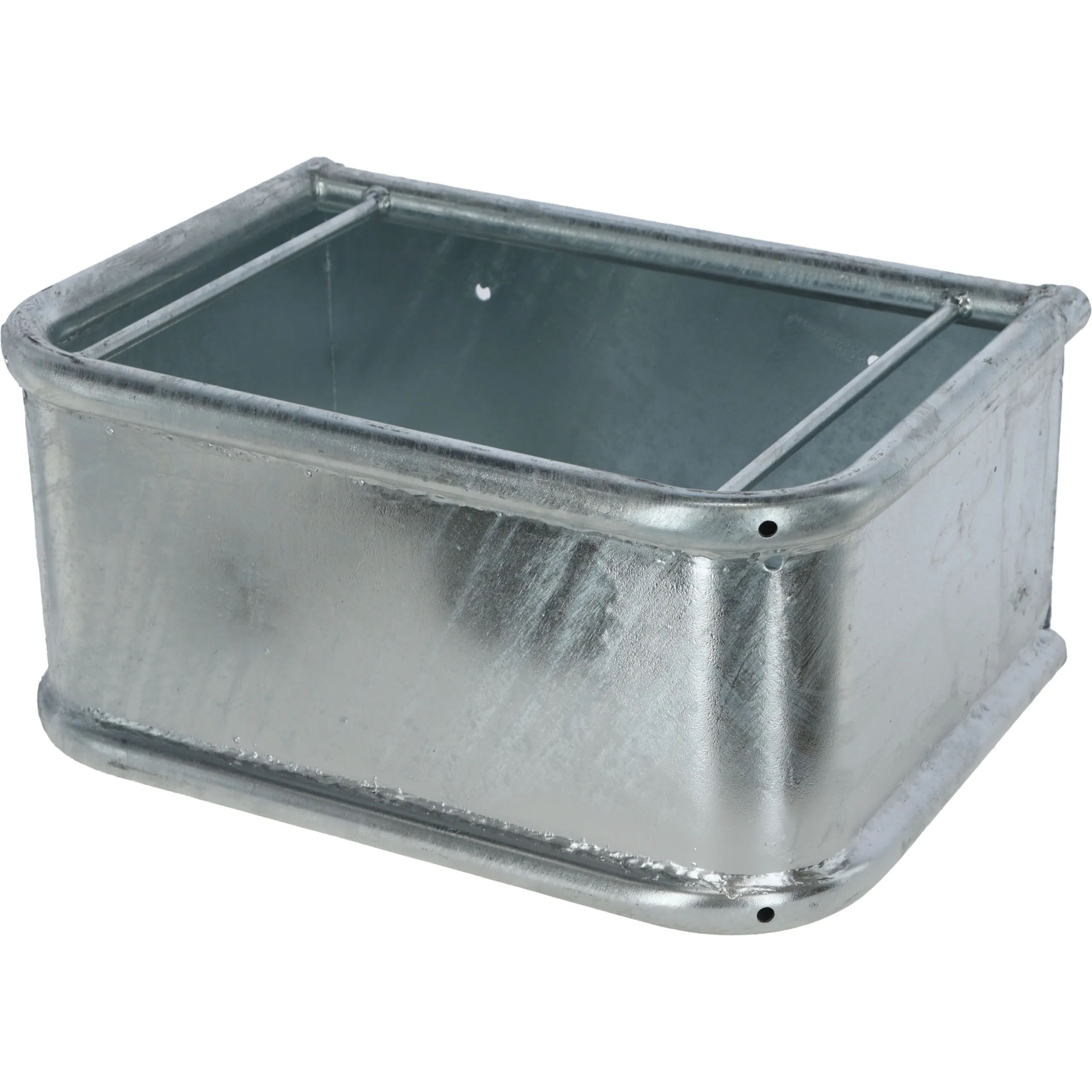 Rechtecktrog 35 Liter feuerverzinkt – robuster Metall Futter- & Tränketrog für Stall & Weide