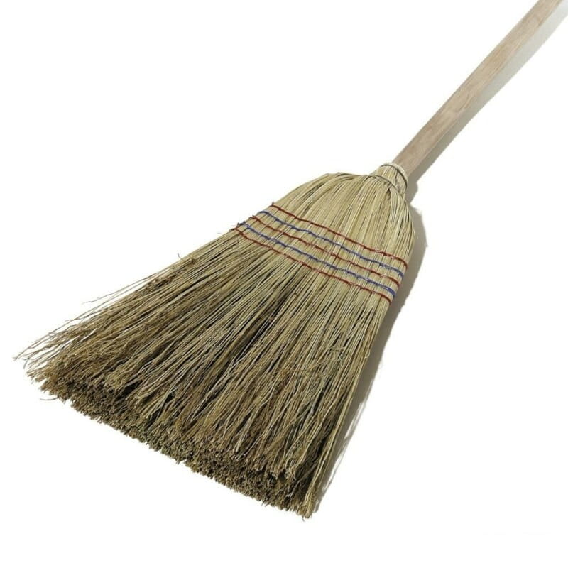 70531 Reisstroh Besen 142cm / 5-Naht - mit Stiel