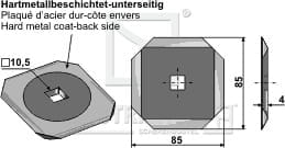 BL29712 Futtermischwagenmesser - Hartmetall beschichtet