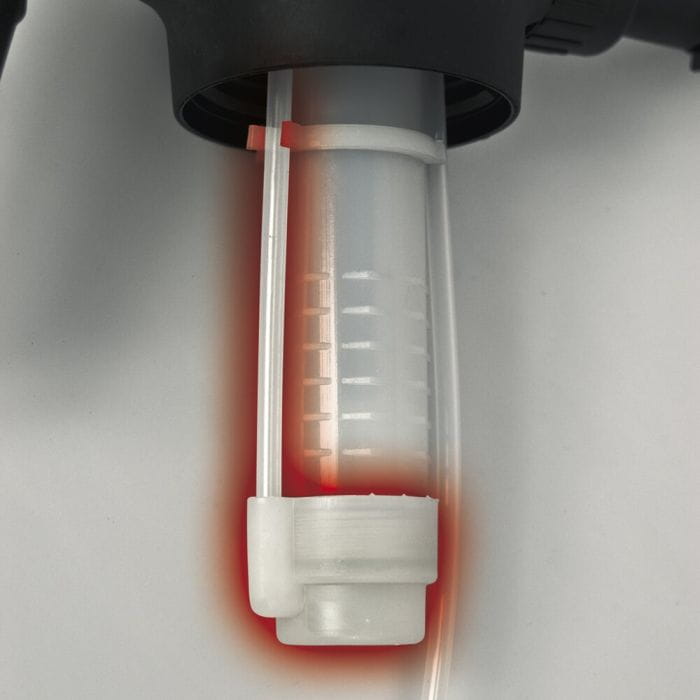 Pipette, Syringe, GrößenSkala, Transparente Tube, Auslöseknopf