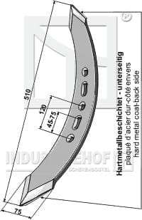 BL28745 Gedrehtes Schar - Ausführung links
