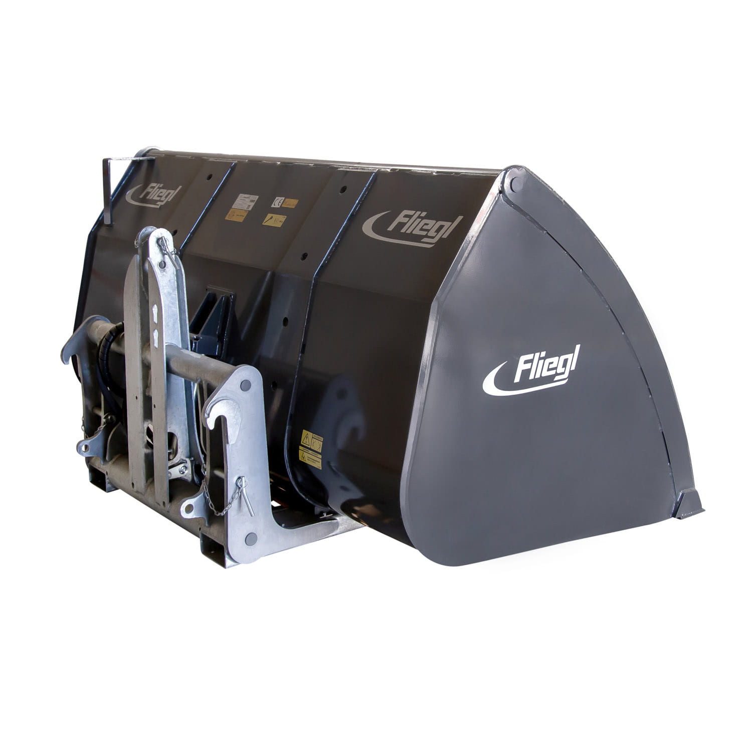 Fliegl high-tip bucket 1800 mm | Euro standard, three-point linkage & forklift attachment | Painted | 1.40 m³