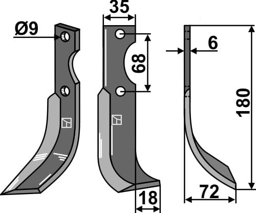 BL27700 Fräsmesser R - passend zu Grillo 48170